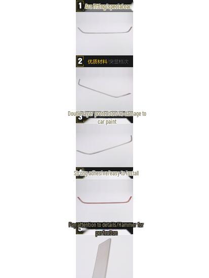 Ankai Stainless Steel License Plate Trim for 17 Models: 730 Body Decoration Strip