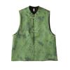 Improved Buckle Jadeite Green Vest Vest Women's Spring High-end Jacquard Vest Vest Top