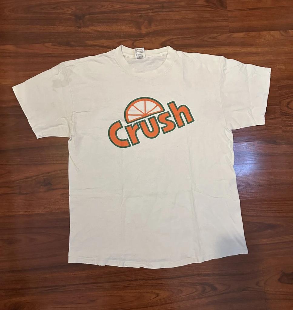1999 VTG Crush Soda White Zeta Tau Alpha Party Frat T Shirt Size XL USA Made