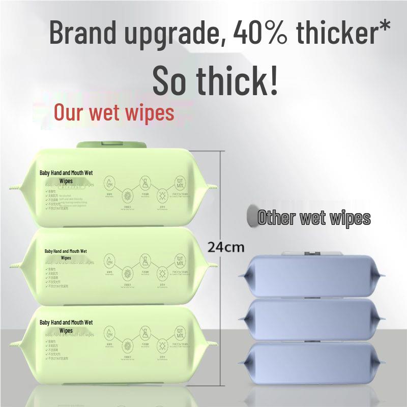 Special Baby Wipes for Hands, Face, and Bottom - Large Pack with Lid, Perfect for Hotels