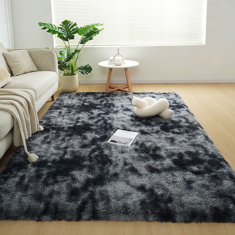 Plush Tie-dye Living Room Full Carpet Floor Mat Thickened Soft Carpet Bedroom Bedside Silk Wool Floor Mat