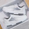 Summer New Fashion Leisure College Style Little White Shoes Mesh Breathable Comfortable Sports Men'S Shoes Low-Top Board Shoes