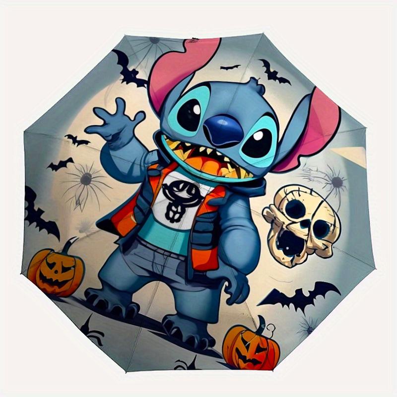 

1pc Stitch Halloween Automatic Open/close, All-Season Portable Folding Umbrella, Perfect Gift for Friends , Sturdy Ribs yy250808010