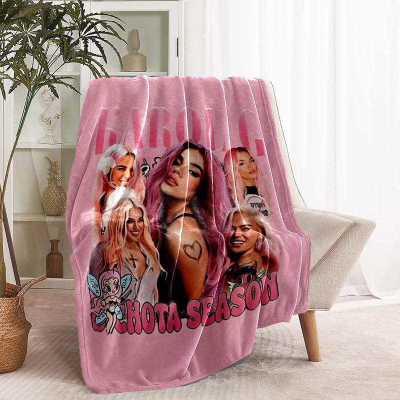 Karol G Print Blanket - Soft & Comfortable, for Bedroom, Travel, Sofa, Home Decoration - Birthday Christmas Gift for Friend