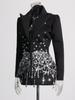 2025 Summer Socialite Style Rhinestone Waist-Slimming Outerwear for Women