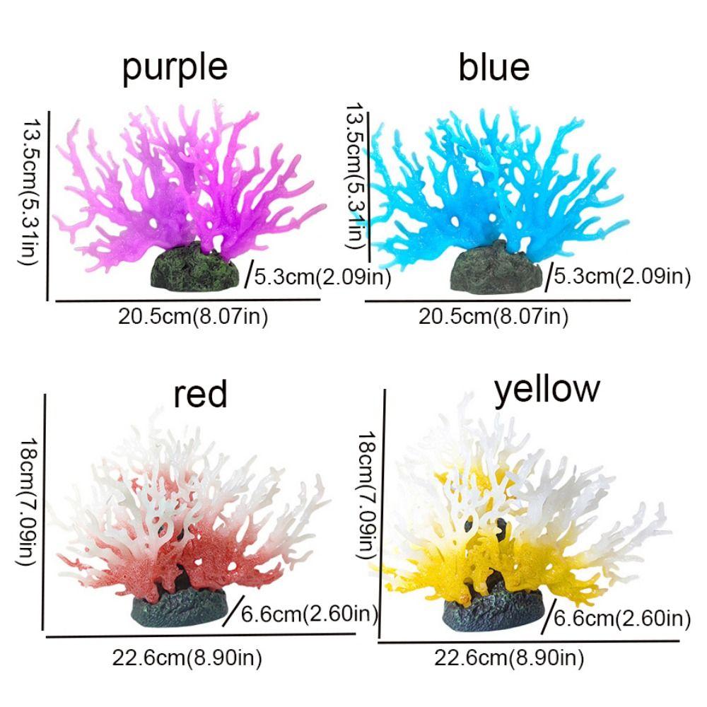 Colorful Coral Micro Landscape PVC Coral Ornaments Coral Figure Simulation Coral  Fish Tank