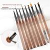 French Stripe Nail Art Liner Pinselspitzen Ultradünner Strichzeichnungsstift UV-Gel Malpinsel Maniküre-Werkzeuge