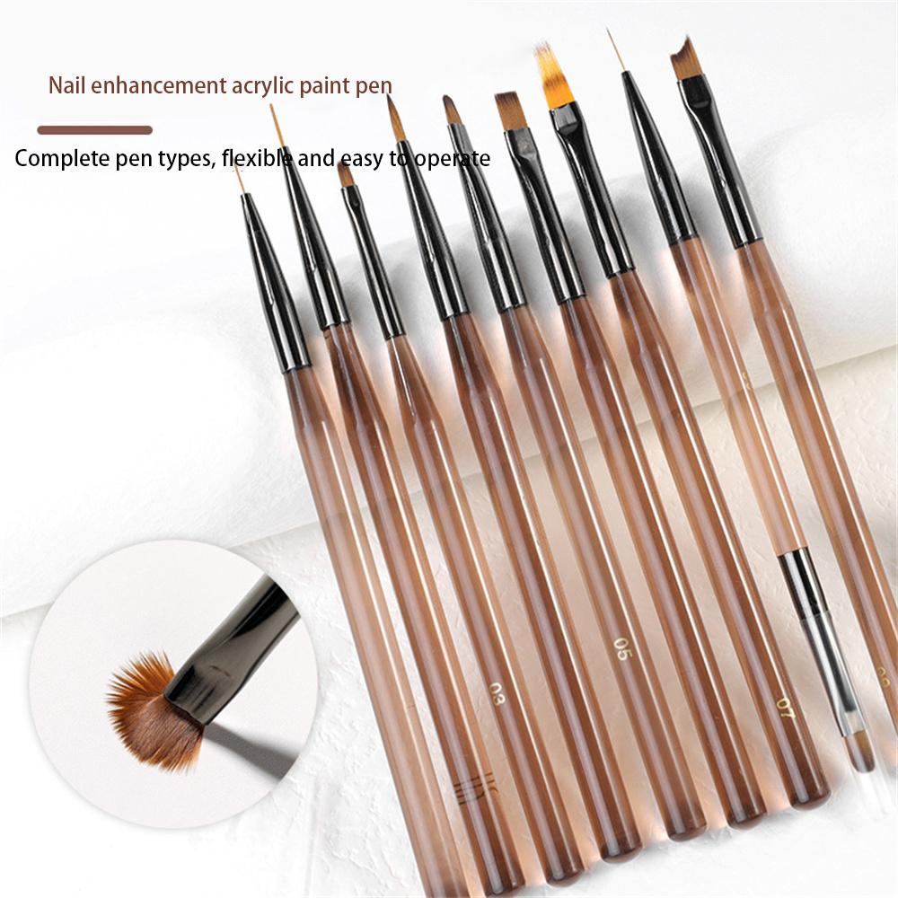 French Stripe Nail Art Liner Pinselspitzen Ultradünner Strichzeichnungsstift UV-Gel Malpinsel Maniküre-Werkzeuge