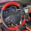 Leather Steering Wheel Cover for Emgrand GS/GL, Geely Boyue, Binyue, Vision, Borui - Custom Hand-Sewn