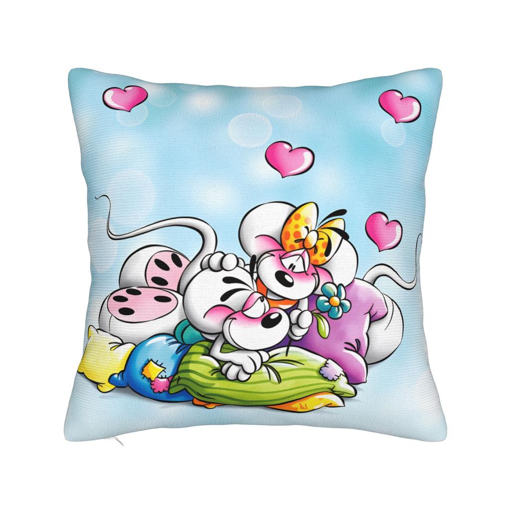 Comic Cartoons Diddl Pillow Case Soft Pillow Cover For Living Room Sofa Novelty Pillowcases