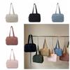 Solid Color Women Shoulder Bag Korean Style Simple Tote Bag Simple Casual Underarm Bag  Girls