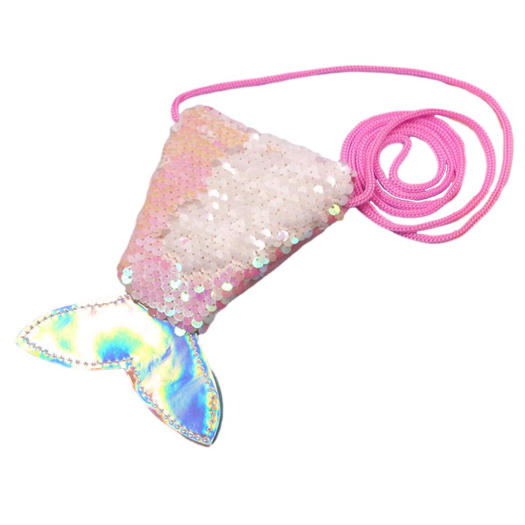 Pailletten Geldbörse Münzgeldbörse Meerjungfrauenflosse Geldbörse Beutel für Mädchen Kind Münztasche Umhängetasche Geldbörse Geburtstag Festival Geschenke