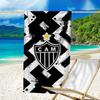 Black And White Stripes With Shield Printed Beach Towel, Super Soft Microfiber, Perfect Gift Birthday, for Pool, Beach, Travel, for family and friend
