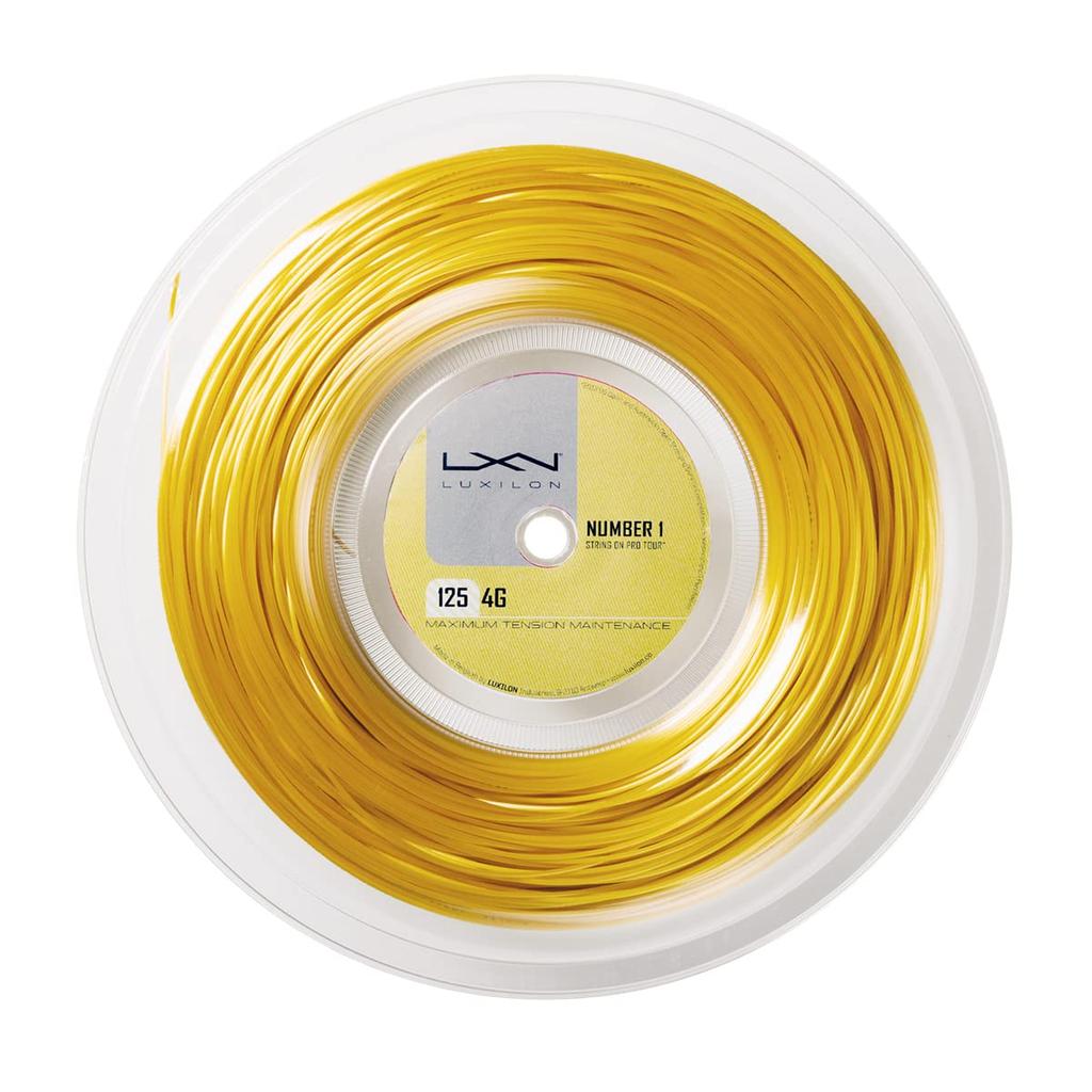 LUXILON Tennis String, 4G, 125g (200m Reel), Gold, WRZ990141