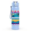 1PC Miami Beach Retro Poster Print 750ml Color Plastic Sports Water Bottle Leakproof Flip Straw Lid Suitable for Sports Office Home Use