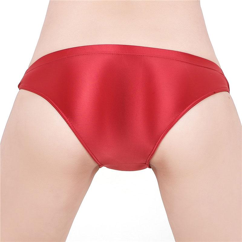 Slip Bikini Donna Taglie Forti – Seta Lucida Trasparente – Intimo Leggero – Biancheria