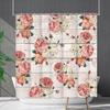 Shower Curtain Waterproof And Mildew-Proof 3D Digital Printing Plant Flower Plant Shower Curtain Bathroom Partition