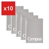 Campus Notebook Adult Campus Blank B5 40-Sheet Pack of 5 -4W-MX5SET Gray