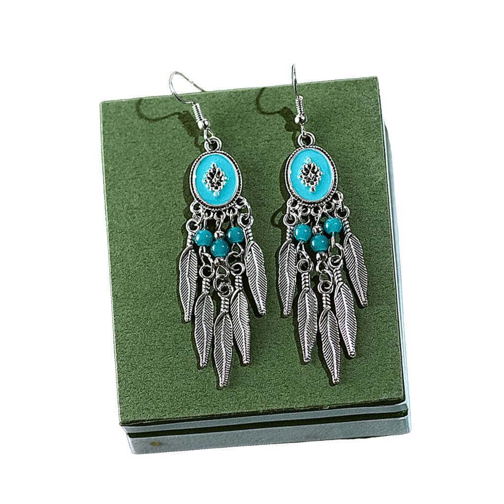 

Retro Oval-shaped Western Earrings Bohemian Popular Attractive Jewerly озеро синий