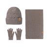 Men's Winter Hat Scarf Gloves Set 3 Pcs Warm Skull Cap Long Scarf Fleece Lined Gloves Set for Cold Weather