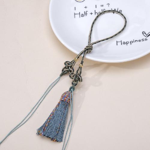 Chinese Knot Handle Rope Tibetan Tassel Pendant Accessories Diy Mobile Phone Lanyard Car Pendant Gold Bead Tassel Pendant