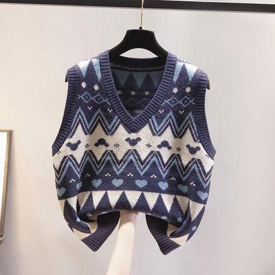 Sweater Vest Pullover Women Spring Loose Outwear 2023 Knitted Tank Top Winter V-Neck Inner Sleeveless Sweater Vest Female Tops