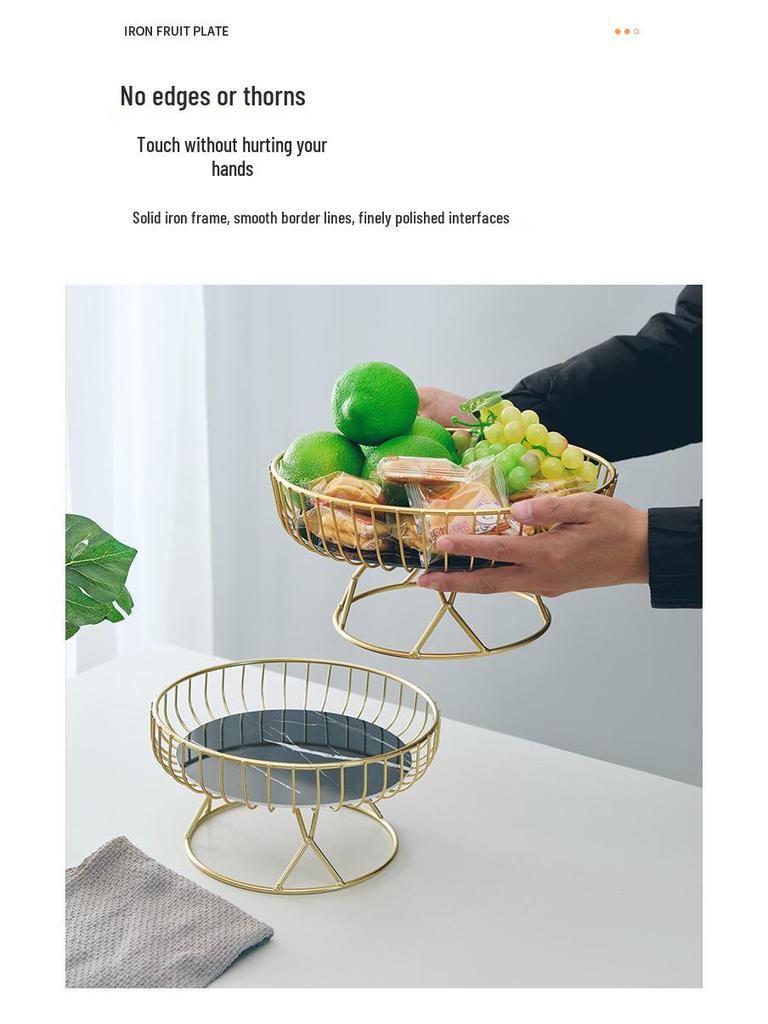 Elegant Fruit and Snack Display Tray for Living Room Coffee Table