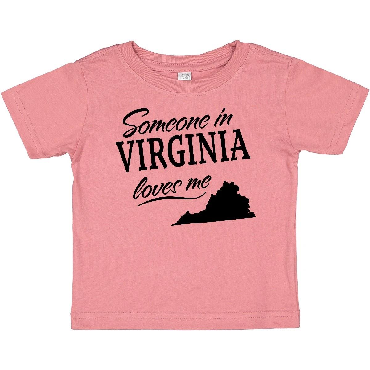 Inktastic Someone In Virginia Loves Me Baby T-Shirt State Home Family Kids Love 140
