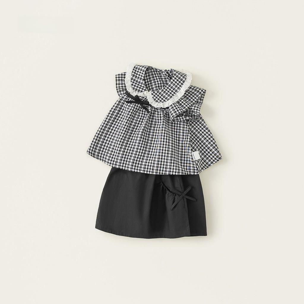 Girl Baby Summer Dress Set With Soft Fabric And Bow For Toddler Girls