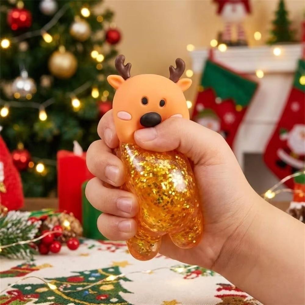 Soft Squeeze Toy Glitter Stress Relief Toy Fun Christmas Fidget Toy  Holiday Season