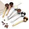 Measuring Spoon Coffee Scoop Long Handle Tablespoon Measuring Tools Silver Rose Gold Kitchen Sugar Scoop Milk Powder Spice Spoon