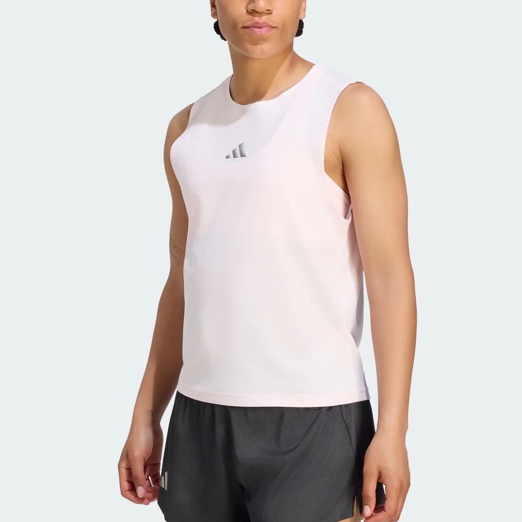 Women's Adidas Tennis Tops Women's Light Pink Crew Neck Moderate
