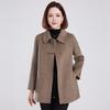 Fengxun Women's New Chinese Style Double-Sided Wool Coat