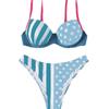1011 neuer Bikini Europäischer und Amerikanischer High-Waist-Bikini Sexy Bikini mit Stahlbügeln und Push-up
