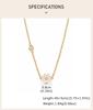 Enamel Daisy Flower Necklace,Stainless Steel Thin Link Bezel CZ Chain,Waterproof Tarnish Free Gift for Women