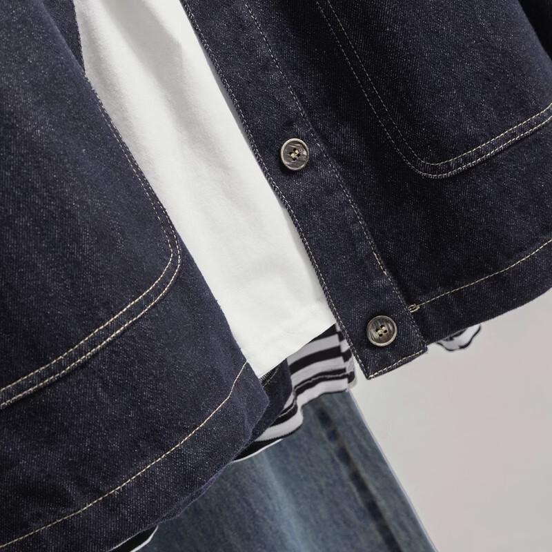 Women's Retro Topstitched Denim Jacket