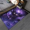 "Purple Mysterious Cartoon Character Glow Pattern Carpet Home Decor" Suitable for use as an anti-slip for living room bedroom sofas