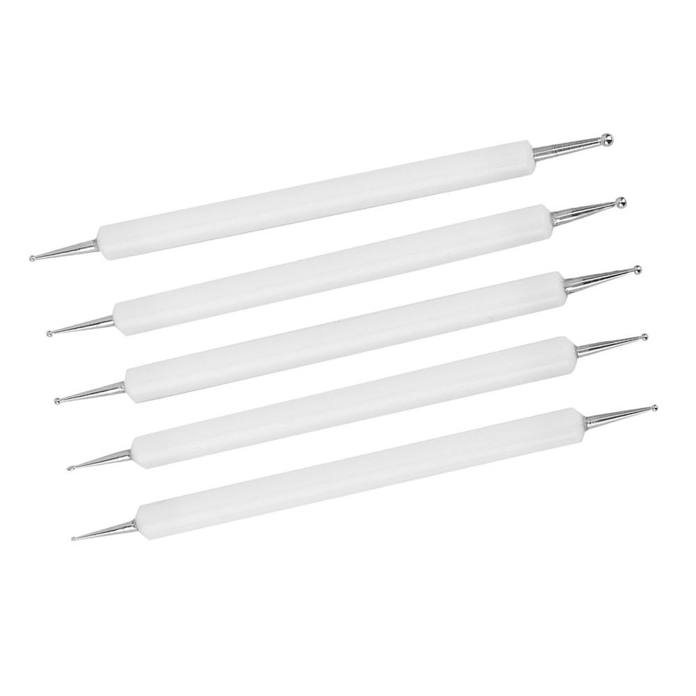 5PCS Double Ended Double Ended Stylus Pen Round Tip Acrylic Shank Quilling Art Pen Two Tone Option Nail DIY Craft Tool