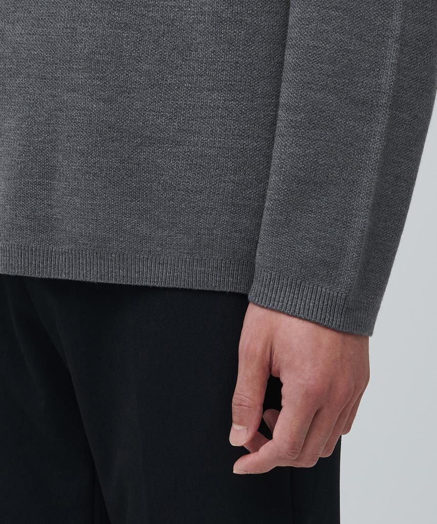 MUSINSA STANDARD Minimal Mock Neck Knit [Medium Gray]