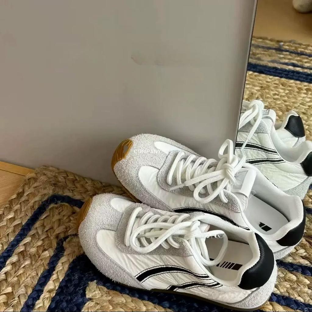 Retro lace-up flat-bottomed German training shoes for women's 2025 spring and summer low-saturation flat-bottomed sports and leisure versatile Forres