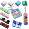 1/4/9Keys Finger Button Mechanical Keyboard Keycaps Keychain Fidget Toys Decompression Stress Relief Keyboard Clicker Kids Toy