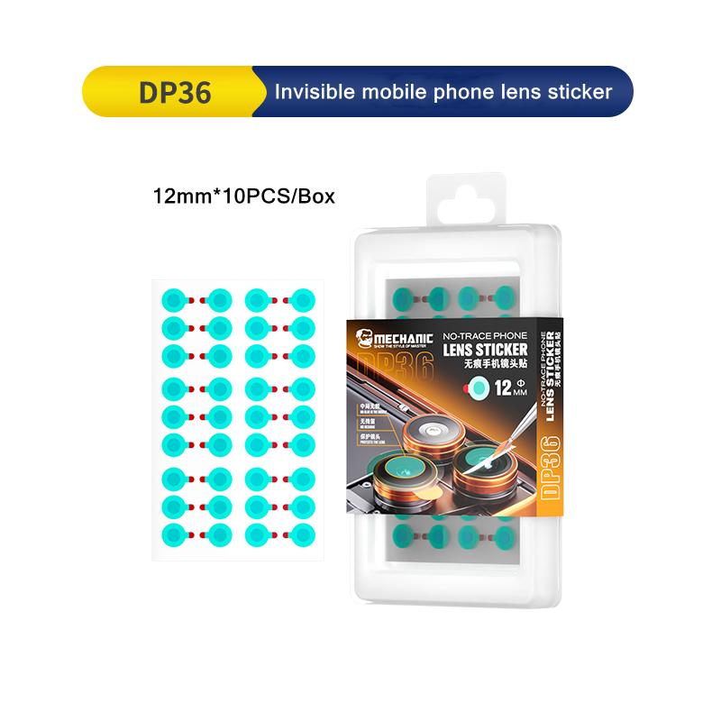 

MECHANIC DP36 No Trace Phone Lens Sticker 360PCS 12mm Blue Light Protection Adhesive Free Center Anti Scratch for Camera Lens