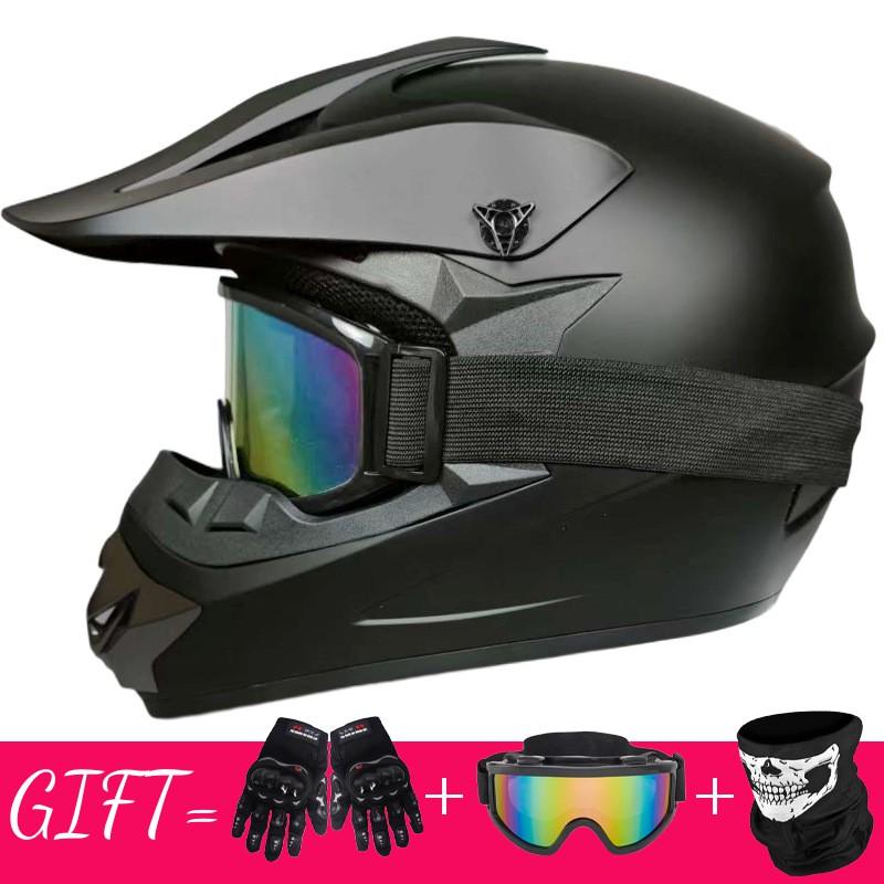 Full Face Mountain Bike Helmet With Goggles Gloves Mask Downhill MTB Trail Riding