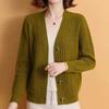 Women's Autumn Loose and Thick Knitted Cardigan, Middle-aged Mother's Simple and Elegant Sweater Jacket