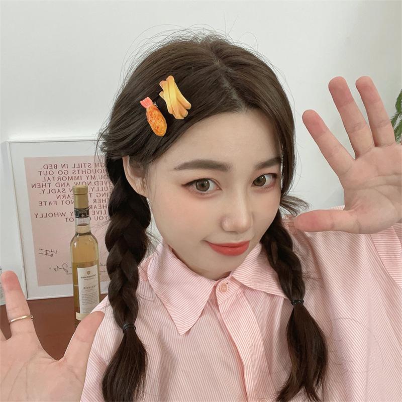 Funny Roasted Chicken Legs Hairpin Crispy Wings French Fries Hair Clips Simulation Food Fried Chicken Hairpins Hair Accessories