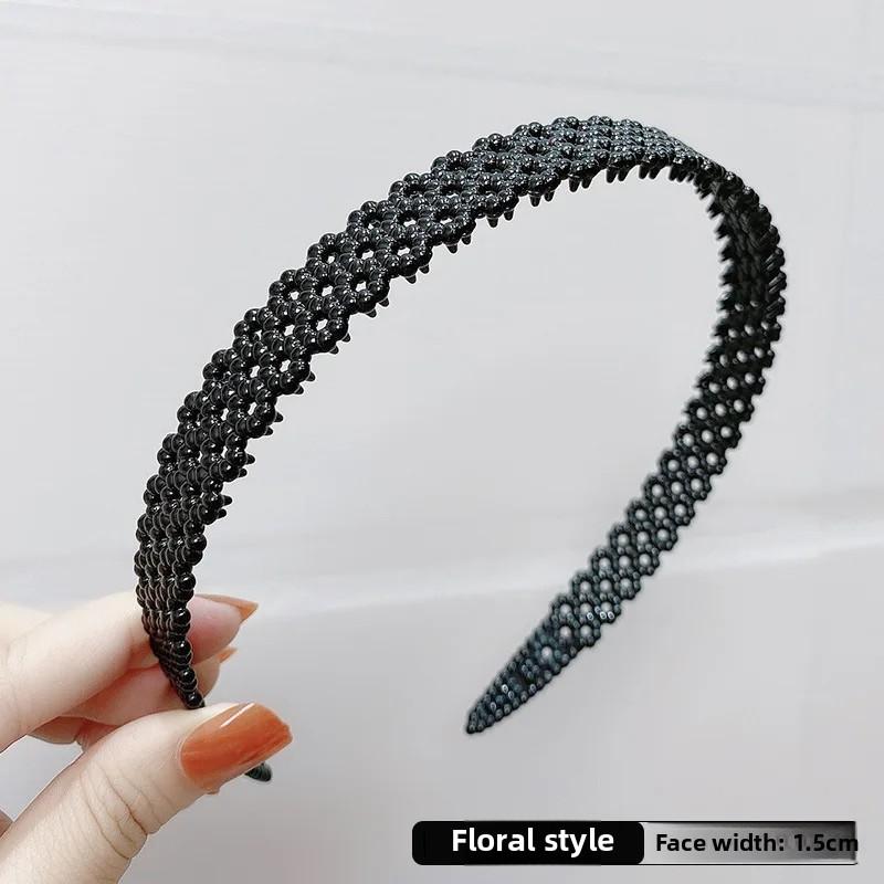 

Черные нескользящие резинки для волос для женщин и мужчин, простая повязка на голову с ободом, держатель для мытья волос, маска для лица, обруч для волос, аксессуары