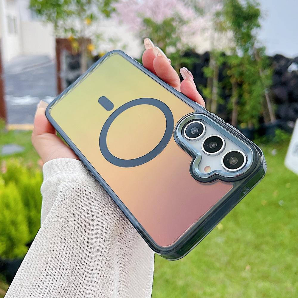 

Магнітний чохол для телефону, що змінює колір, для Samsung S26 S25 S24 S23 Ultra Plus S25 FE edge A56 A36 A26 Для Magsafe з ремінцем Coque Galaxy S26+