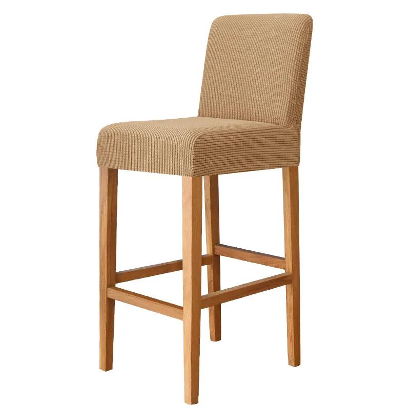 Rekbare Spandex Barkrukhoes Korte Rugleuning Sliphoes voor Eetkamer Keuken Banket Kleine Maat 1pc chair cover