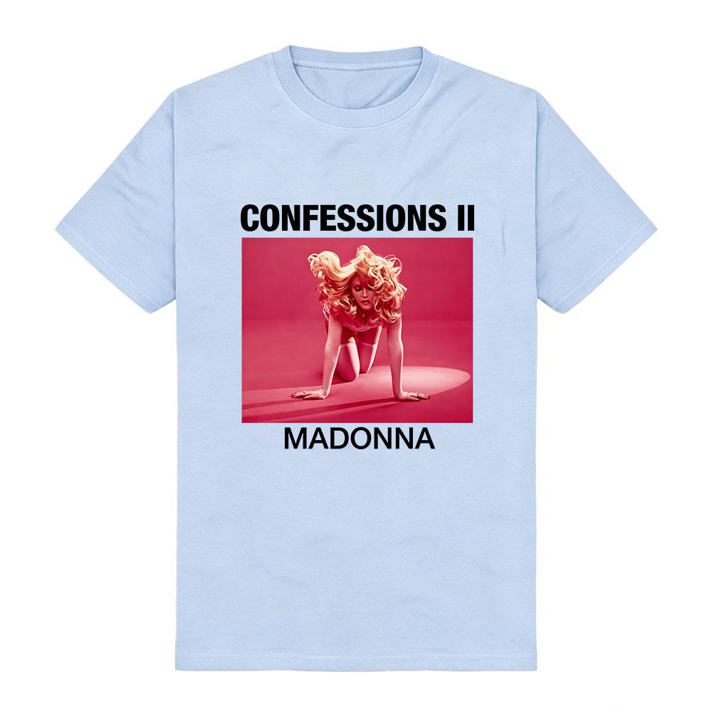 MADONNAA CONFESSIONS II PRIDE TEE O-neck Short Sleeve Cotton Female T-shirt Casual Summer Unisex Streetwear Graphic Print Merch