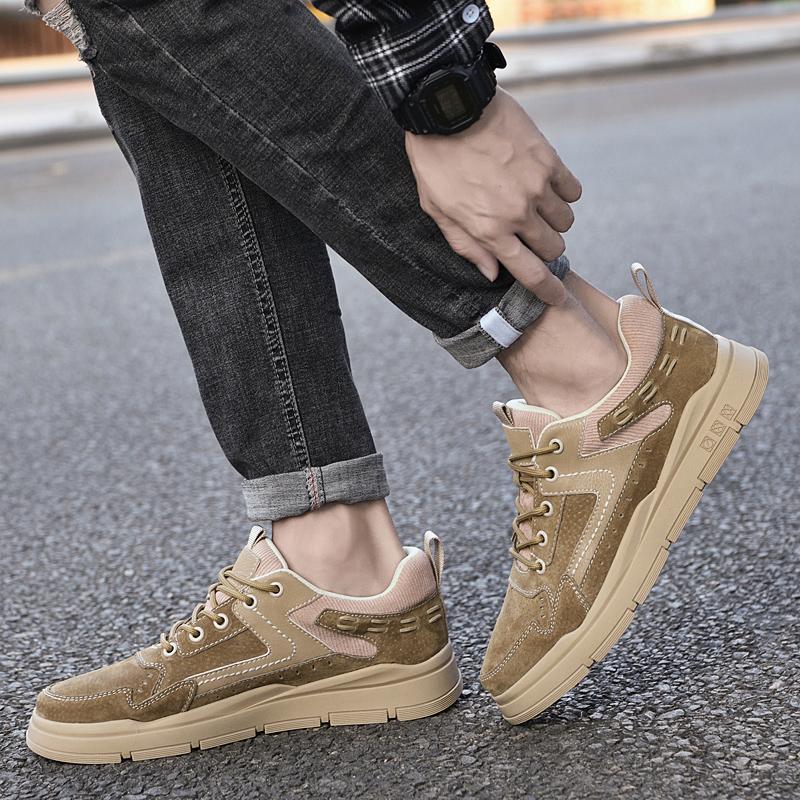 Fashion Men's round toe casual shoes Trendy High Quality Youth outdoor leisure activities Daily comfortable walking Lace up sneakers